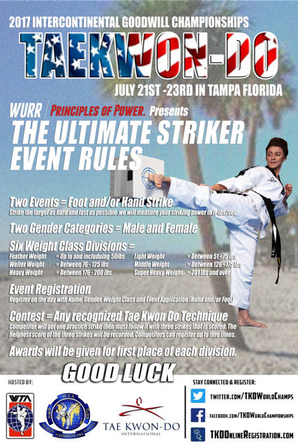 2017 Intercontinental Goodwill Championship Ultimate Striker Rules